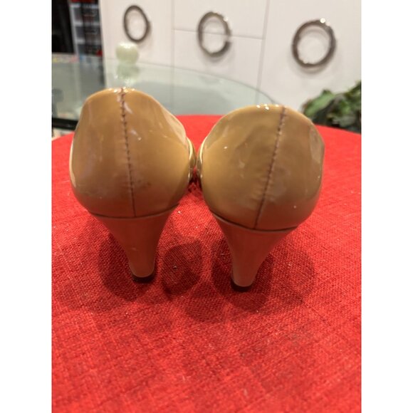 Naturalizer Womens Beige Leather Upper Open Toe Wedge Heels Sz 5M - Picture 7 of 7